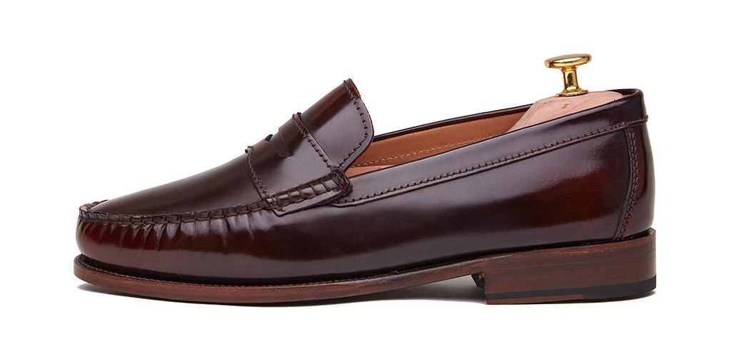 Penny loafer, leather shoes, brown shoe, loafer, shoe mask, diamond mask, comfortable shoes, summer shoes