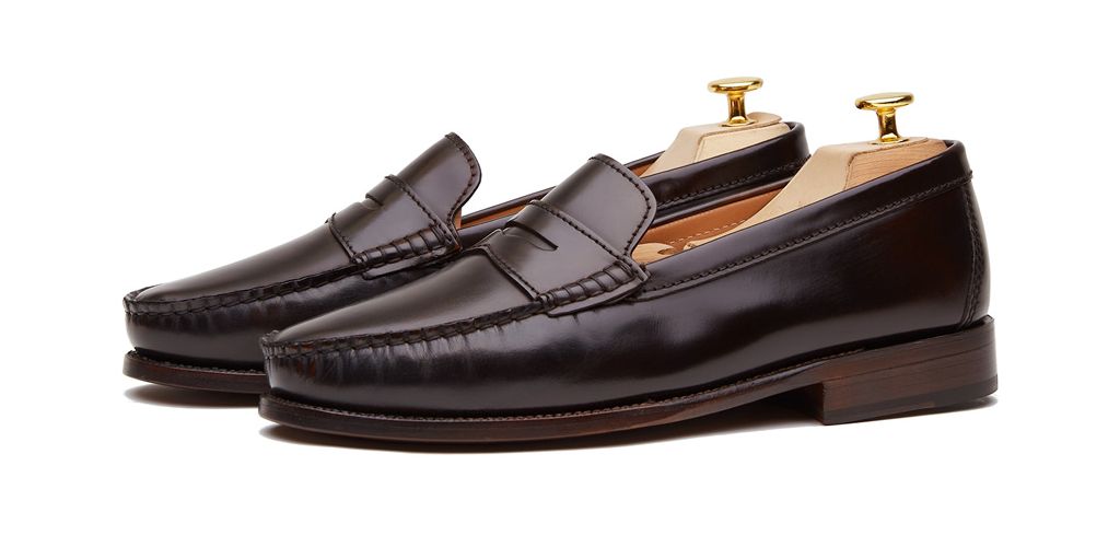 Penny loafer, leather shoes, brown shoe, loafer, shoe mask, diamond mask, comfortable shoes, summer shoes