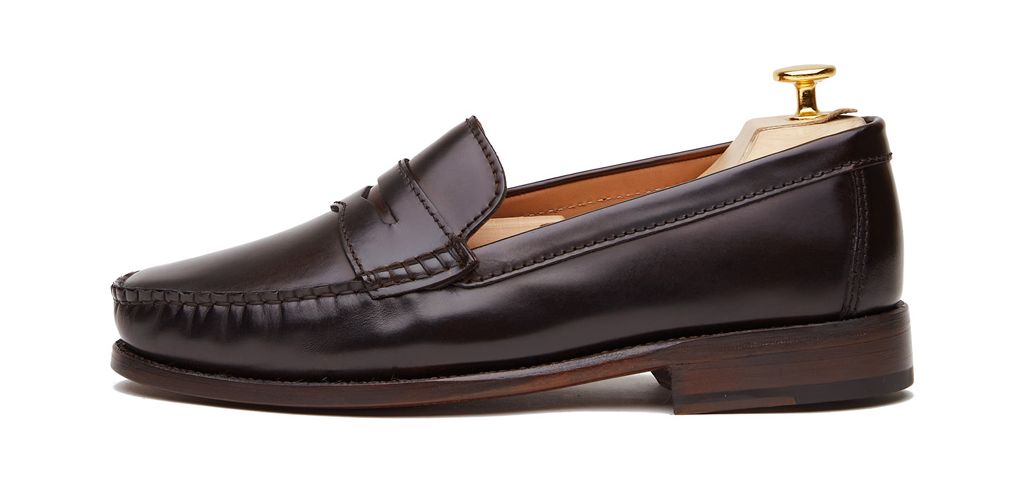 Penny loafer, leather shoes, brown shoe, loafer, shoe mask, diamond mask, comfortable shoes, summer shoes