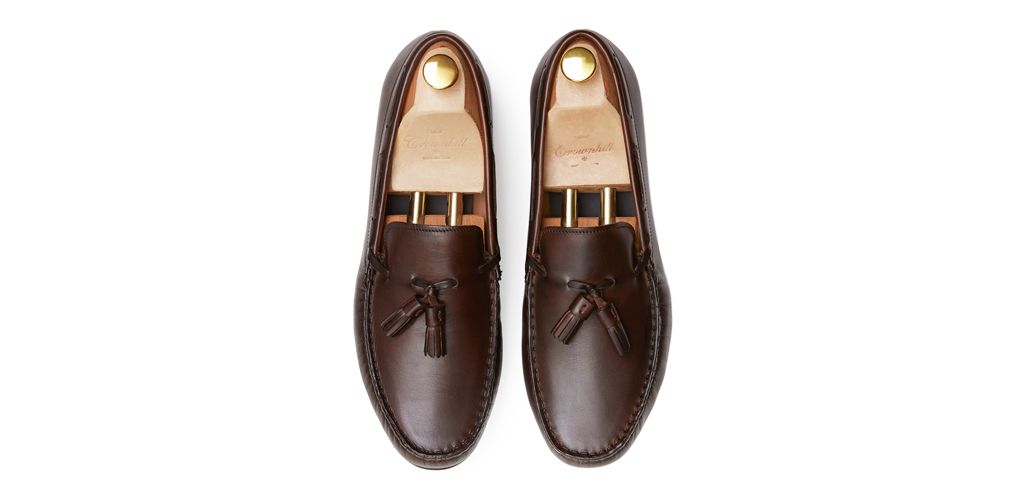 The Rimini: Driver Couro Castanho tingido a mão&nbsp;Sola Mista | Crownhill Shoes