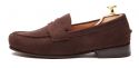 Loafer Penny, sapatos de camurça, sapato marrom escuro, loafer, máscara de sapato, sapatos confortáveis