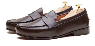 Penny loafer, chaussures en peau, chaussures brun, loafer, masque de chaussures, des chaussures confortables