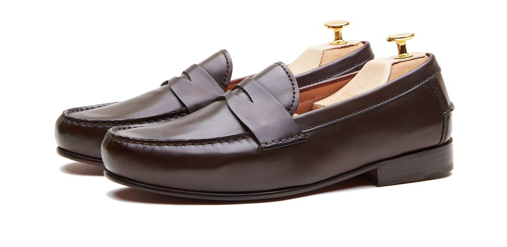 Penny loafer, chaussures en peau, chaussures brun, loafer, masque de chaussures, des chaussures confortables