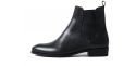 Chelsea boots en cuir noir, bottes sans lacets, bottes confortables pour les femmes