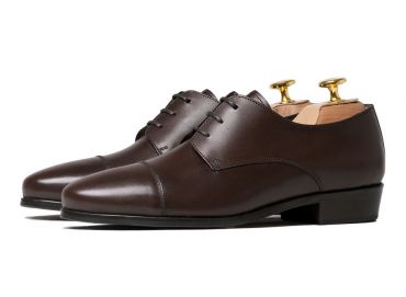 Zapato derby, zapato blucher, zapato de cuero, zapatos marrón oscuro, zapatos casuales, zapato para traje, zapatos formales