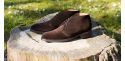 Dark brown suede chealsea boots, cassual mens boots