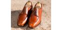 Norweigan derby shoes for men, norweigan mens blucher in brown