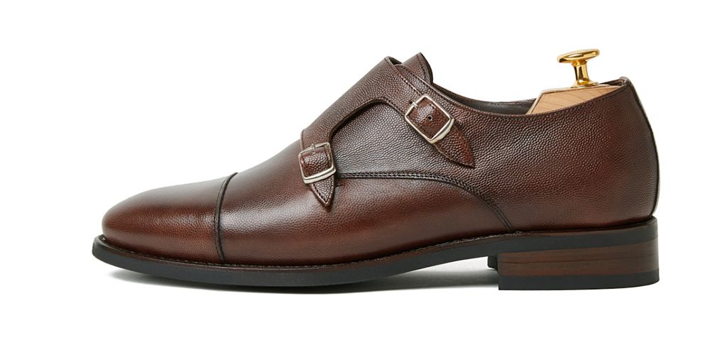Duplo monk cinto sapatos, marrom escuro suede monges, cassual sapatos para homens