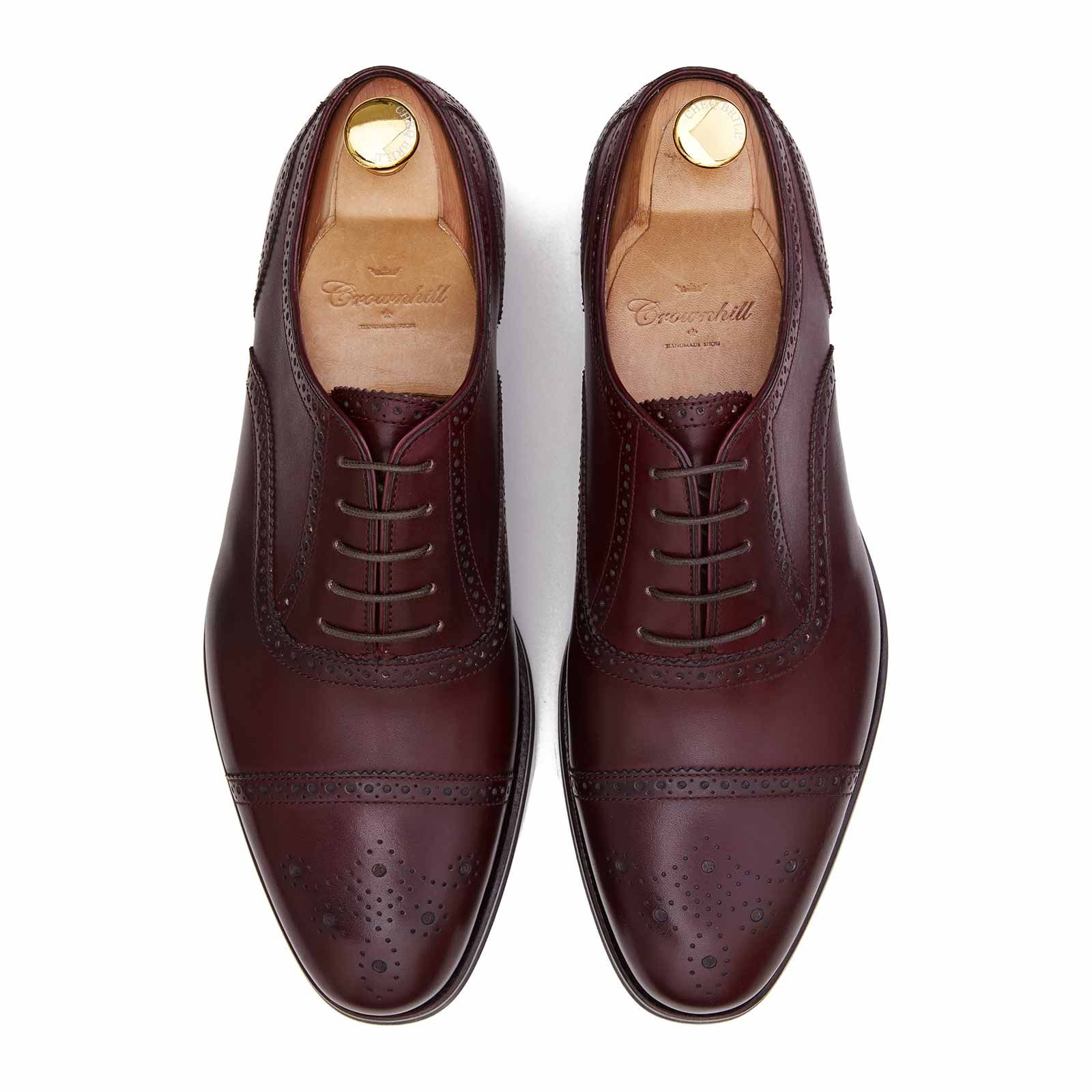 sympathy Just do nothing The Vichy: Burgundy full brogue oxford rubber sole | Crownhill Shoes
