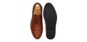 Zapatos de golf en piel orange, zapatos blucher con brogueado en piel naranja, zapatos cómodos con aberturas