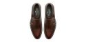 Zapato de dos hebillas de marrón chocolate, doble monkstrap marrón de ante