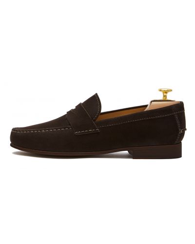 Penny loafer, suede shoes, dark brown shoe, loafer, shoe mask, diamond mask, comfortable shoes