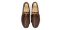 Driver shoes with eye mask in brown. Comfortable shoe for summer