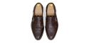 Zapato semi brogue marrón con hebilla plateada, zapato italiano 