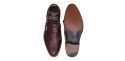 Bordeaux brogue wing tip monks, brown mens shoes