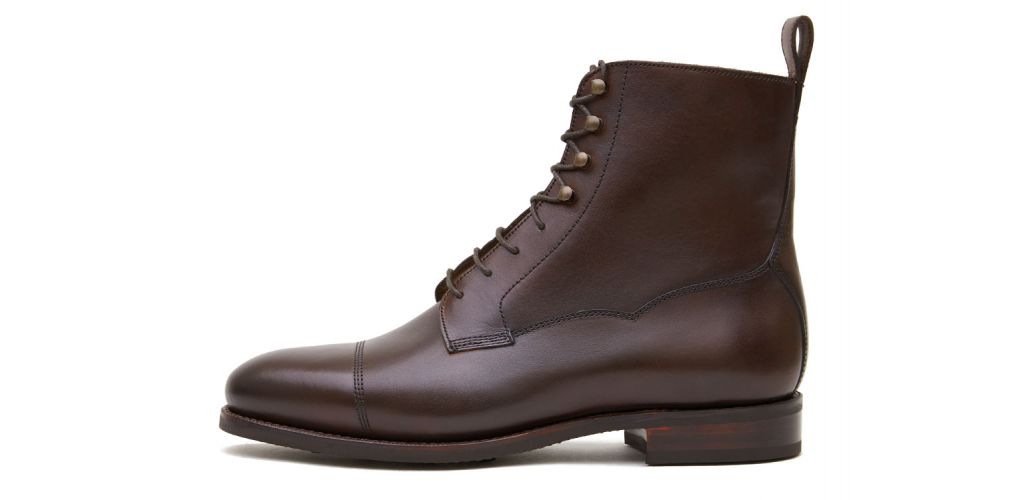 Semelle compensée, semelle cuir, bottes marron chocolate Balmoral, bottes confortable
