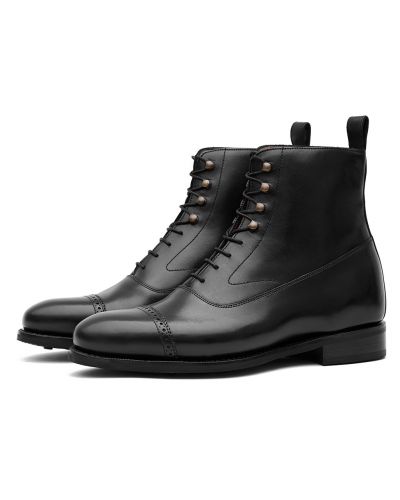 Bottes Balmoral, bottes noires, bottes noires pour les hommes, bottes classiques pour messieurs, bottes de trendsetter