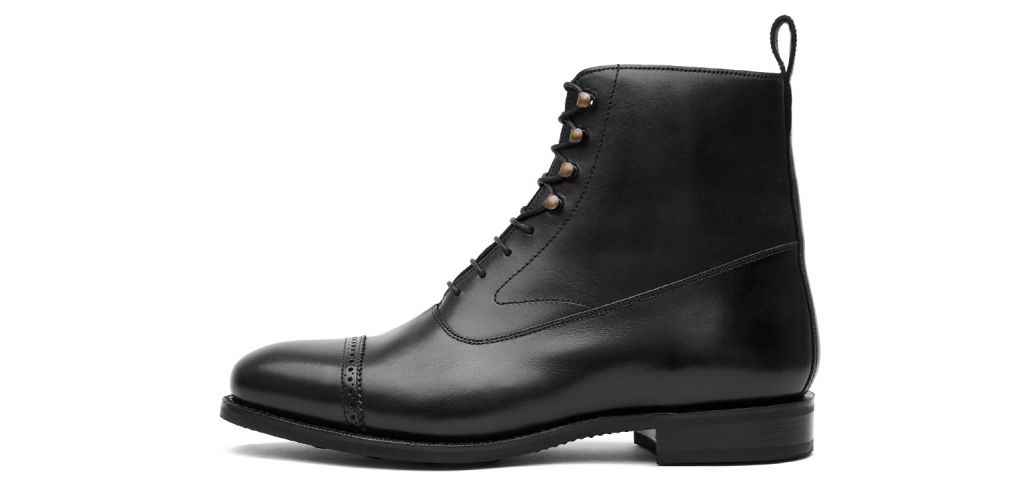 Botas casuais de Balmoral, botas pretas para homens, botas clássicas para senhores, botas intelectual moderno, botas casuais