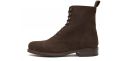 Bottes brun pelle derby de coupe, bottes cordes avec crochets, mens bottes brunes, des bottes balmoral