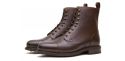 Bottes brun pelle derby de coupe, bottes cordes avec crochets, mens bottes brunes, des bottes balmoral