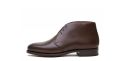 Bottes chukka en cuir brun foncé, bottes pour hommes décontractées