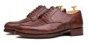 Oxford liso marrón chocolate, oxford para hombre marrón de ante