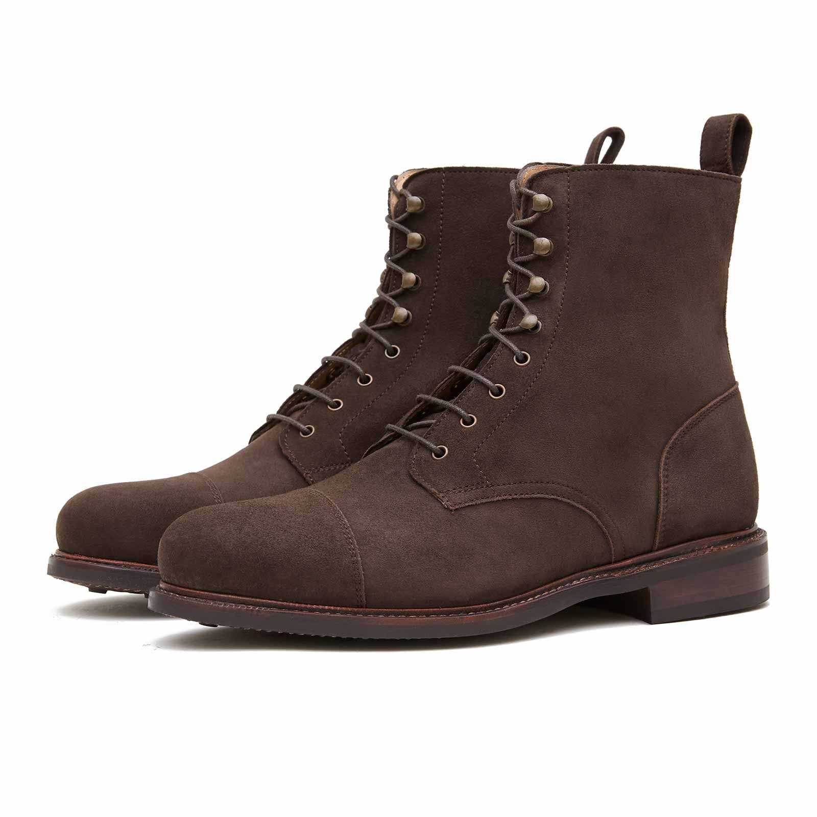The Botas Derby Balmoral Ante Oscuro | Crownhill Shoes