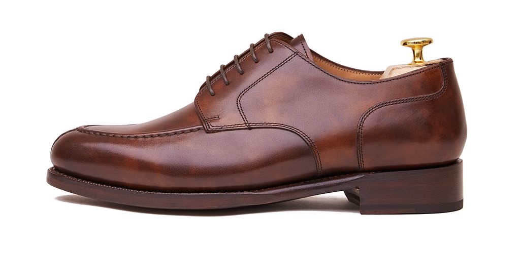 Oxford liso marrón chocolate, oxford para hombre marrón de ante
