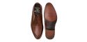 Oxford liso marrón chocolate, oxford para hombre marrón de ante