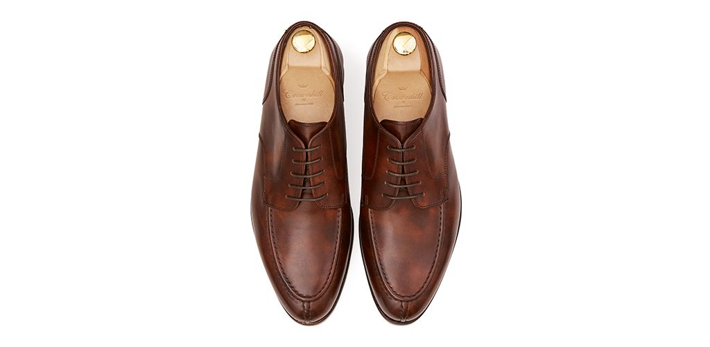 Oxford liso marrón chocolate, oxford para hombre marrón de ante