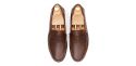 Driver shoes with eye mask in brown. Comfortable shoe for summer