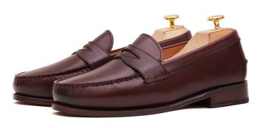 Penny loafer, chaussures en peau, chaussures bourgogne, loafer, masque de chaussures, des chaussures confortables