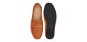 Moccasin shoe made with an eye mask quality to brown. comfortable shoe for summer