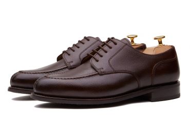 Handmade shoes for men, burgundy leather blucher shoes