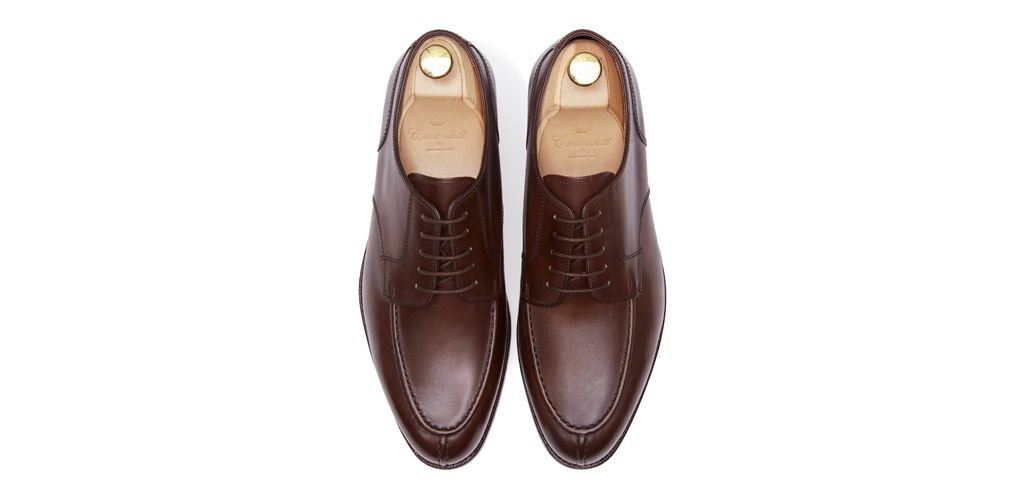 marrone scuro in pelle scamosciata piana oxford per gli uomini, mens Oxford