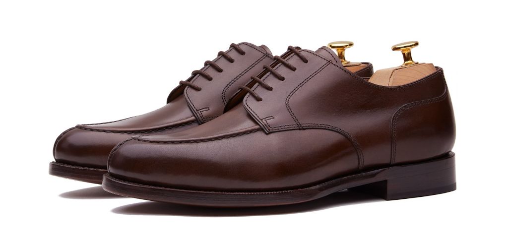 marrone scuro in pelle scamosciata piana oxford per gli uomini, mens Oxford
