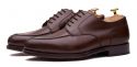 marrone scuro in pelle scamosciata piana oxford per gli uomini, mens Oxford