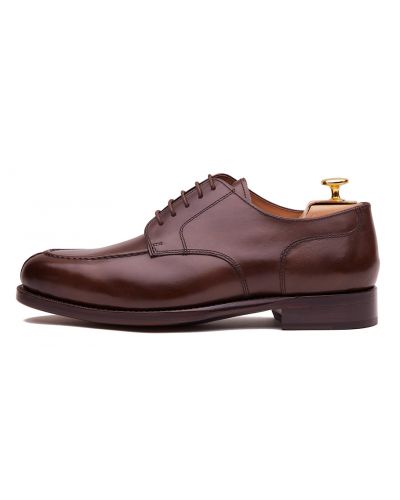 Chaussure en daim brun foncé oxford pour hommes, chaussures en daim brun chocolat pour homme