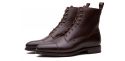 Boots with laces grain leather, men's boots in chocolate brown leather, comfortable boots
