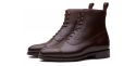 Botas balmoral de piel de color burdeos, botas de vestir, botas de estilo casual