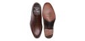 marrone scuro in pelle scamosciata piana oxford per gli uomini, mens Oxford