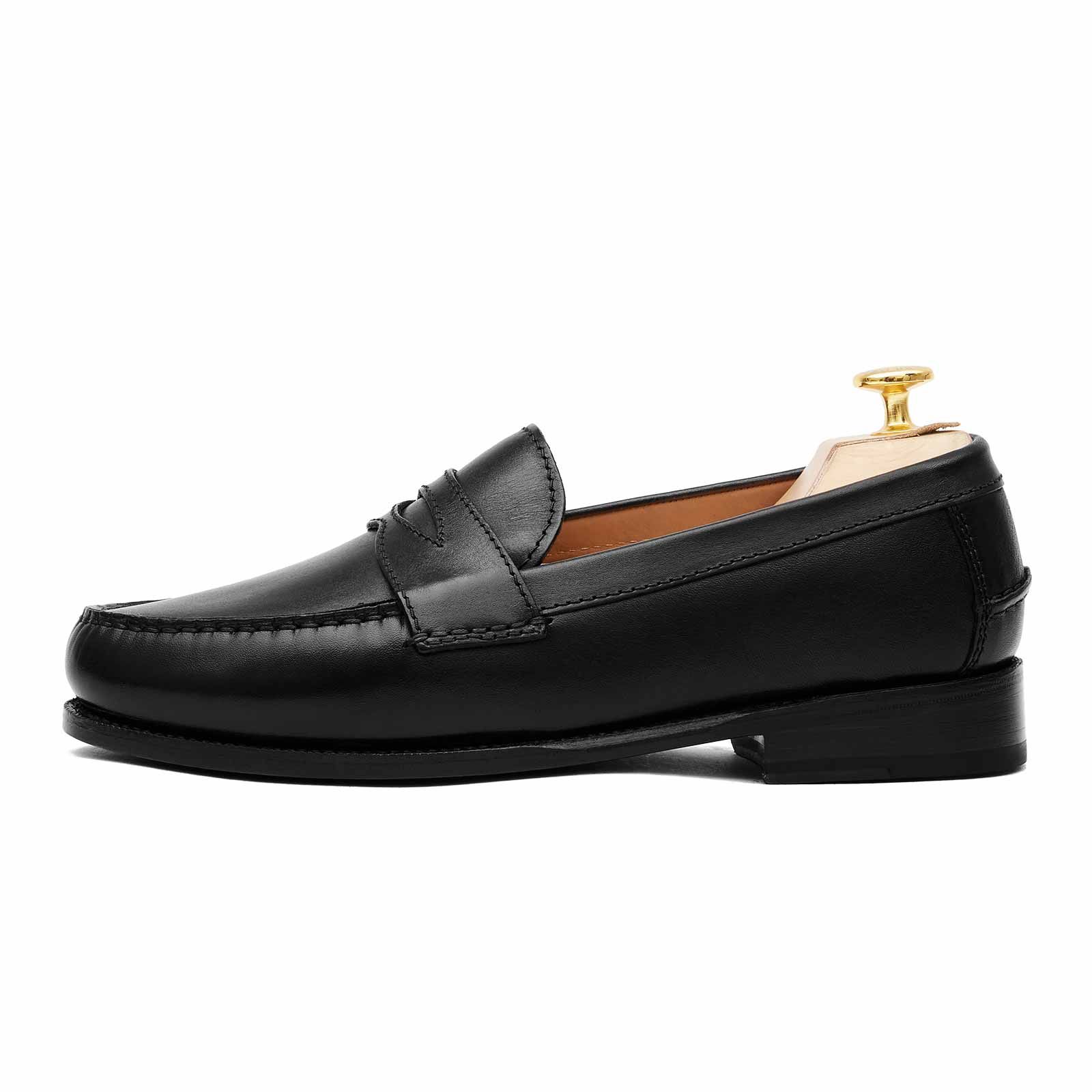 Mocassini Canali 1934 In Pelle Nappa Nera – Nuovi Con Scatola, Taglia US 6.5 D (EUR 39,5)