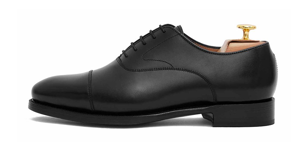 Zapato Oxford negro para hombre, zapato Oxford liso, zapato con horma inglesa, zapatos clásicos, zapatos elegantes, zapatos de vestir, zapatos de hombre para bodas