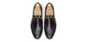 Zapato Oxford negro para hombre, zapato Oxford liso, zapato con horma inglesa, zapatos clásicos, zapatos elegantes, zapatos de vestir, zapatos de hombre para bodas