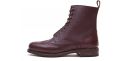 Derby botas de ponta de asa de couro marrom em relevo, botas de vaqueiro, botas de motociclista, scotch grãos