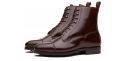 Bota derby marrón oscuro, bota de hombre de cordones, bota balmoral marrón