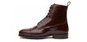 Bota derby marrón oscuro, bota de hombre de cordones, bota balmoral marrón