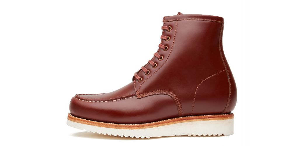 Bota derby marrón oscuro, bota de hombre de cordones, bota balmoral marrón