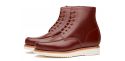 Bota derby marrón oscuro, bota de hombre de cordones, bota balmoral marrón