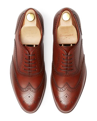 Sapatos em conhaque, brogues completos para homens, fácil de calçado, calçado espanhol para homens, sapatos para todos os tipos de homens